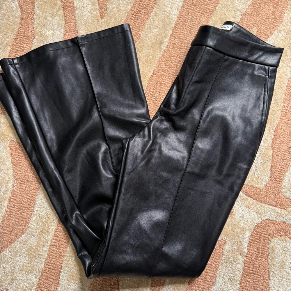 Avec Les Filles Black Vegan Leather Pants